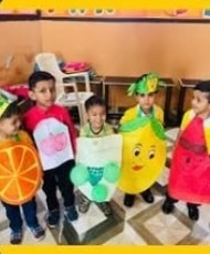 Pre-primary children dressed as fruits for Fruit Day